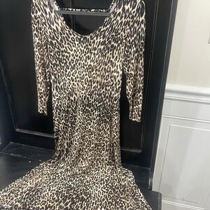 Spense Animal Print Long Sleeve Dress